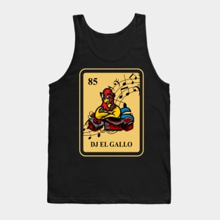 Mexican DJ El Gallo lottery traditional Music Bingo Card Tank Top